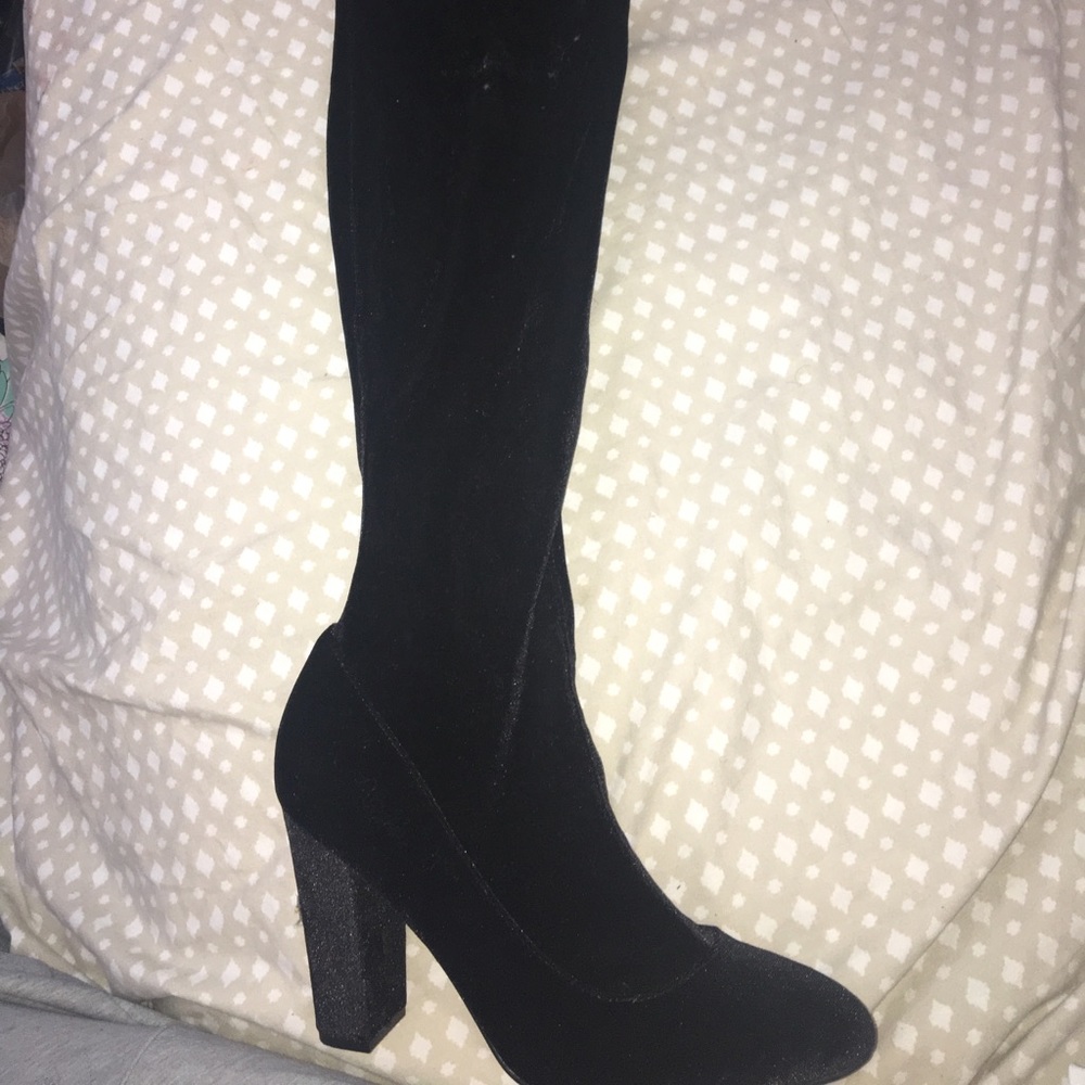 Black Thigh High Boot